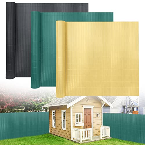 NAIZY Sichtschutzmatte 80x300cm Sichtschutz Zaun PVC Sichtschutz Balkon Doppelte Verstärkung Sichtschutzzaun mit Kabelbindern Balkonverkleidung Windschutz für Balkon Terrasse Garten, Anthrazit von NAIZY