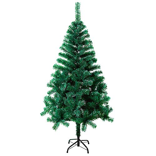 NAIZY Weihnachtsbaum Künstlich 180cm (Ø ca. 90 cm) mit 500 Spitzen Schnellaufbau Klapp-Schirmsystem Tannenbaum Künstlich mit Metallständer Christbaum Weihnachtsdeko - 180CM Tannenbaum Grün PVC von NAIZY
