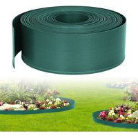 Rasenkante 20m Beeteinfassungen PP-Kunststoff Rolle Beetumrandungen Flexible Gartenbeetbegrenzung UV-Schutz und Witterungsbeständigkeit Rasen Grün von NAIZY
