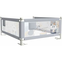 Naizy - Rausfallschutz 150cm Bett Bettgitter Baby Bettschutzgitter mit Höhenverstellbar Kinderbettgitter für Kinderbetten, Elternbetten & Alle von NAIZY