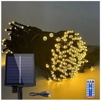 Solar Lichterkette aussen 100m 1000LEDs Solar Weihnachtsbeleuchtung Warmweiß Lichtervorhang mit 8 Leuchtmodi Speicherfunktion & Timer & USB IP44 Solar Lichterkette aussen 100m 1000LEDs Solar Weihnachtsbeleuchtung Warmweiß Lichtervorhang mit 8 Leuchtmodi Speicherfunktion & Timer & USB IP44 von NAIZY
