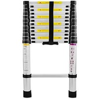 Teleskopleiter Klappbar 3,8M Multifunktionsleiter Aluminium Anlegeleiter Mehrzweckleiter Ausziehbare Leiter 13 Stufe Stehleiter 150KG NAIZY von NAIZY