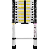 Teleskopleiter Klappbar 4,4M Multifunktionsleiter Aluminium Anlegeleiter Mehrzweckleiter Ausziehbare Leiter 15 Stufe Stehleiter 150KG NAIZY von NAIZY