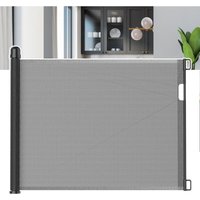 Treppenschutzrollo Türschutzgitter 180cm Treppenschutzgitter ausziehbar Tür- & Treppengitter mit Auto-Close Kinderschutzgitter pvc Türgitter Baby von NAIZY