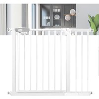 Treppenschutzgitter 100cm Türschutzgitter ohne Bohren n Stop Safety Tür- & Treppengitter mit Auto-Close Kinderschutzgitter Türgitter Hunde Baby von NAIZY