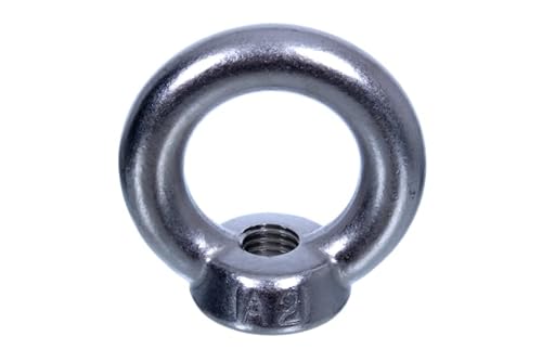 NAJDER 5X Ringmuttern M8 aus Edelstahl - Ringförmige Mutter DIN 582 - A2 - AISI 304 - Ringmutter - Ösenmutter - Ringschraube - Oesenschraube - für Seilmontage Hebezubehör NAJDER 5X Ringmuttern M8 aus Edelstahl - Ringförmige Mutter DIN 582 - A2 - AISI 304 - Ringmutter - Ösenmutter - Ringschraube - Oesenschraube - für Seilmontage Hebezubehör von NAJDER