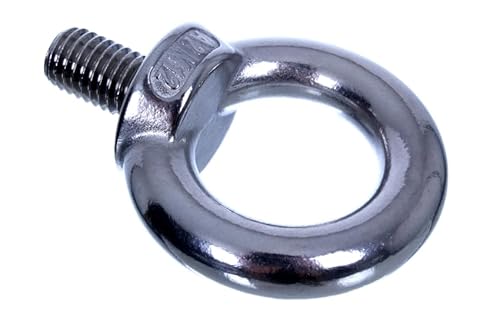 NAJDER 5X Ringschraube M6 aus Edelstahl - Ringförmige Schraube DIN 580 - A2 - AISI 304 - Ring - Ösen- Oesenschraube - für Seilmontage Hebezubehör von NAJDER