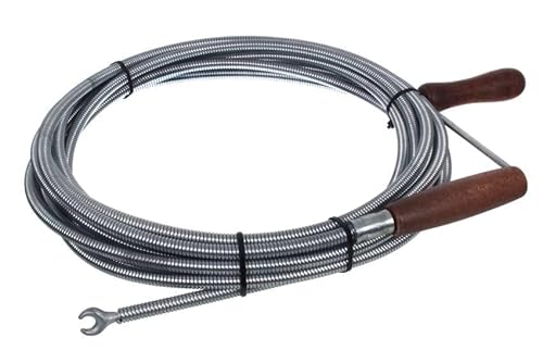 NAJDER Die Rohrreinigungsspirale mit Kralle abwasserspirale 9 mm für Rohre 75 mm (Verzinkter Stahl, 9 mm x 20 m) von NAJDER