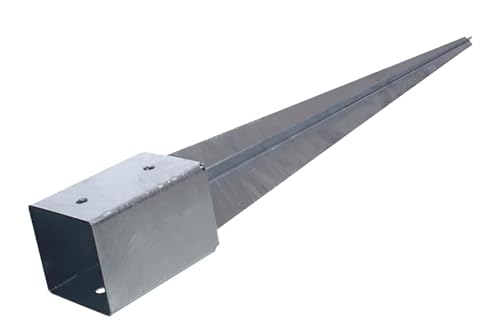 NAJDER Einschlagbodenhülse 120 x 120/750 mm Pfostenträger Einschlaghülse Bodenhülse Boden getrieben Feuerverzinkung Verzinkung (120 x 120/750 mm) von NAJDER