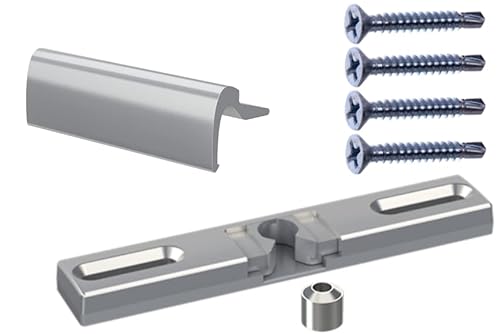 NAJDER Fenster-Balkongriff mit beweglichem Riegel, Korrosionsbeständig, Eloxiert, mit Aluminium, mit Befestigungsschrauben, Set, Premium Qualität, (Farbe: F1 matt) von NAJDER