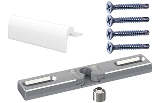 NAJDER Fenster-Balkongriff mit beweglichem Riegel, Korrosionsbeständig, Eloxiert, mit Aluminium, mit Befestigungsschrauben, Set, Premium Qualität, (Farbe: Ral.9016) von NAJDER