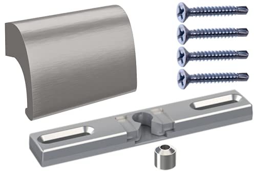 NAJDER INOX Balkontürgriff Aluminium mit Balkontürschnapper Balkongriff Balkontürschnapper Balkon Terrassentürgriff Premium Qualität (Inox) von NAJDER