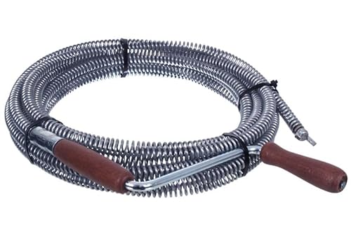 NAJDER Rohrreinigungsspirale Ø18 mm - 5 m mit geschweißte Kralle abwasserspirale für Rohre 200 mm (5 m) von NAJDER