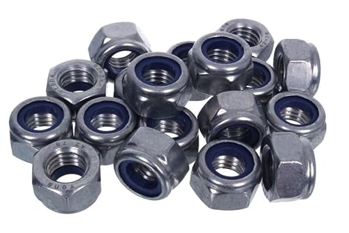NAJDER Sechskantmuttern Selbstsichernd M12, 100 Stück, Edelstahl A2, Selbstsichernde Mutter mit Tefloneinsatz, Korrosionsbeständige Kappe, Polierte, DIN 985, AISI 304, X5CrNi18-10, 1.4301 NAJDER Sechskantmuttern Selbstsichernd M12, 100 Stück, Edelstahl A2, Selbstsichernde Mutter mit Tefloneinsatz, Korrosionsbeständige Kappe, Polierte, DIN 985, AISI 304, X5CrNi18-10, 1.4301 von NAJDER