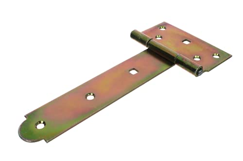 NAJDER T-Scharnier 200 mm Kreuzgehänge 2 Stück Torscharnier Gartentor Gartentorfalle Schwenkscharnier verzinkte gelb (200 mm) von NAJDER