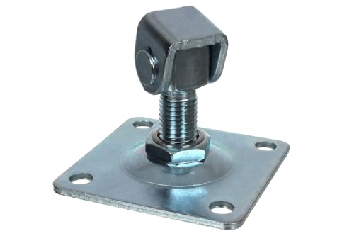 NAJDER Torband M16 mit Platte 75x75 mm Verstellbares Scharnier Tür Torscharnier Angel mit Schrauben und Muttern (M16 mit Platte 75x75 mm) von NAJDER