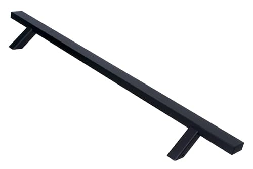 NAJDER Türgriff 45° - Edelstahl - 1300 x 1800 - Handgriff - Einseitiger - 1 Stück - Rechteckig - Pulverbeschichtet - Schwarz Matt - Inox - AISI 304 / A2 - Premium Qualität von NAJDER