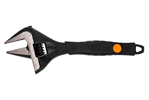 Najder Schraubenschlüssel verstellbar Rohrzange & Rollgabelschlüssel Einmaulschlüssel aus Chrom-Vanadium Stahl mit Gummigriff – Länge: 250 mm/10" (max. 50mm Maulweite) von NAJDER