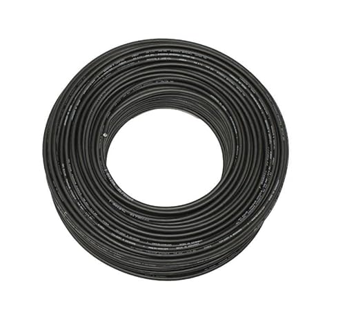 NAKA 10 m Solarkabel 6mm2 Kabel H1Z2Z2-K Reines Kupfer für Solarpanel Solarmodul Photovotaik Solarkabel 6mm2 Kabel für PV-Modul PV-Anlage Photovoltaik-Panel-Kabel Solarleitung Meterware Schwarz von NAKA