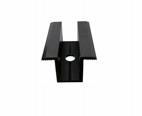 NAKA Alu-Mittelklemme PV Solarpanelen 20 Stück Schwarz Eloxiert | Photovoltaik Montageschiene Zubehör für Modulhöhe 25-40 mm | Solarmodul Klemme zur Montage von Aluminiumprofilen 50 mm von NAKA