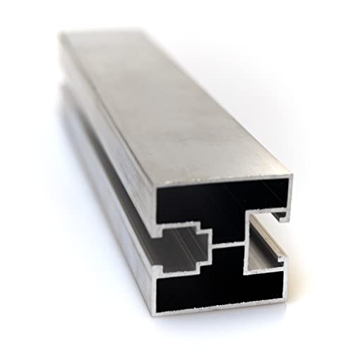 NAKA Aluprofil 40x40 PV Solarpanele | Photovoltaik Montageschiene PV-Anlage | Aluminiumprofil zur Montage von Solaranlagen | Systemprofil Typ S Montageprofil 40 x 40 mm 0,8 m von NAKA