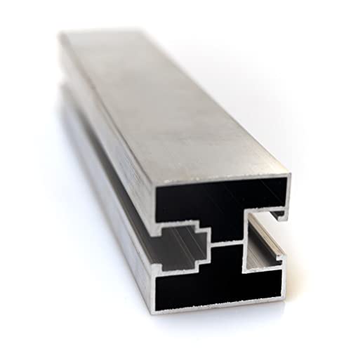 NAKA Aluprofil 40x40 PV Solarpanele Silber | Photovoltaik Montageschiene PV-Anlage | Aluminiumprofil zur Montage von Solaranlagen | Systemprofil Typ S Montageprofil 40 x 40 mm 1,1 m von NAKA