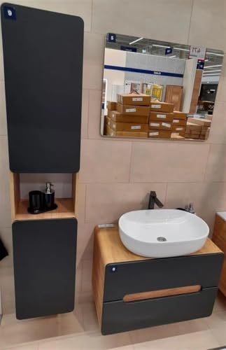 NAKA Badmöbel Set Mit Waschbecken Badezimmermöbel Komplettset Waschbeckenunterschrank Spiegelschrank Unterschrank Hängeschrank Hochschrank Aruba Cosmos Eiche Matt NAKA Badmöbel Set Mit Waschbecken Badezimmermöbel Komplettset Waschbeckenunterschrank Spiegelschrank Unterschrank Hängeschrank Hochschrank Aruba Cosmos Eiche Matt von NAKA