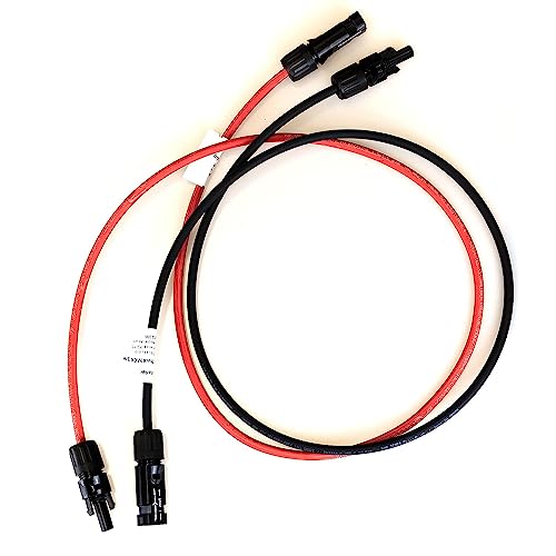NAKA Solarpanel Verlängerungskabel Solarmodul Balkonkraftwerk Solarkabel 6mm2 Aus Kupfer Photovoltaik Solar Kabel Verlängerung Verbindungskabel MC4 Stecker Solarverlängerungskabel Rot Schwarz 40 M von NAKA