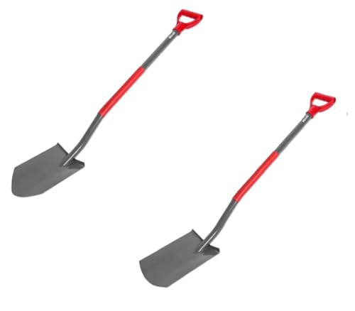 NAKA Spaten Gartenspaten Gärtnerspaten Spitzspaten Spaten Rund Set Metallstiel Feldspaten Spaten 52 HRC 19 x 29 x 118 cm Profi von NAKA