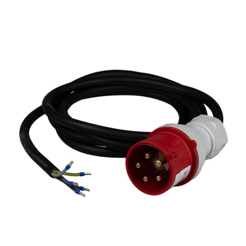 NAKA Starkstromkabel CEE 32A auf 16A IP44 Anschlusskabel mit Stecker 5x2,5mm 5m von NAKA