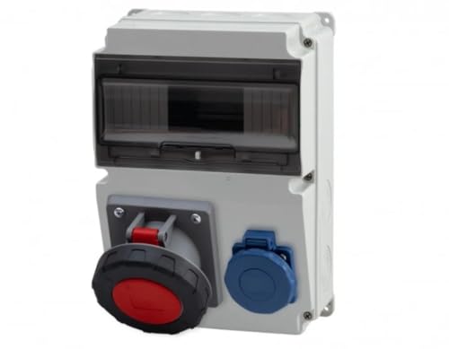 NAKA Stromverteiler Wandverteiler Steckdosen CEE 1x63A 1x230V Baustromverteiler Elektroinstallation 10 Modulen IP65 NAKA Stromverteiler Wandverteiler Steckdosen CEE 1x63A 1x230V Baustromverteiler Elektroinstallation 10 Modulen IP65 von NAKA