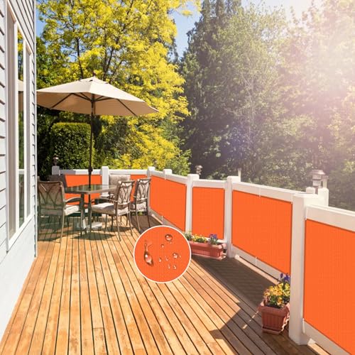 NAKAGSHI Sonnensegel Wasserdicht Sonnenschutz 2.5×7m Orange,Sonnensegel Sonnenschutz Rechteckig Wasserdicht UV Schutz,Balkon Sichtschutz für Garten,Balkon,Terrasse,Camping(individuell) von NAKAGSHI