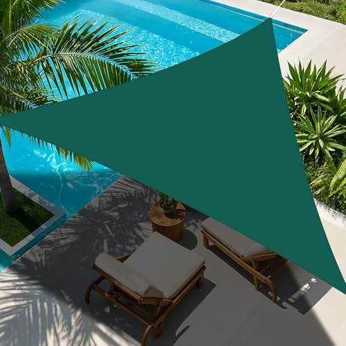 NAKIHOUSE Sonnensegel Dreieckig 2x2x2m Wasserdicht Sonnenschutz Sun Segel 98% UV-Schutz Segel für Balkon Garten Terrasse Markise Camping Pool (Grün) von NAKIHOUSE