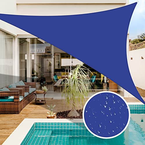 3x3x3m Wasserdichter Sonnenschutz Dreieck Sonnenschirm Außenüberdachung Garten Patio Pool Shades Segel Markise Camping Schatten (Blau) von NAKIHOUSE