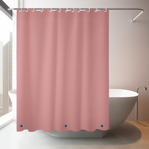NAKIHOUSE Duschvorhang 180 x 180 cm Rosa Waschbar Duschvorhang in Badezimmer Vorhang für Badewanne und Dusche, Ultra glattes und Wasserdicht Duschvorhänge, mit 12 Duschvorhangringe von NAKIHOUSE
