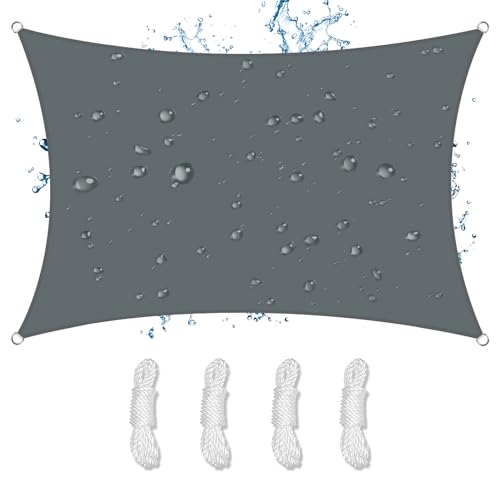 NAKIHOUSE Sonnensegel Wasserdicht 3x4m Rechteckig Premium PES Polyester Sonnenschutz Windschutz Segel 98% UV-Schut Sunsegel für Balkon Terrasse Garten Camping Outdoor, Anthrazit NAKIHOUSE Sonnensegel Wasserdicht 3x4m Rechteckig Premium PES Polyester Sonnenschutz Windschutz Segel 98% UV-Schut Sunsegel für Balkon Terrasse Garten Camping Outdoor, Anthrazit von NAKIHOUSE