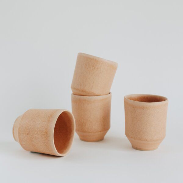 NAKOA Keramik Cappuccino Tassen 4er Set | Handgefertigtes Steingut NAKOA Keramik Cappuccino Tassen 4er Set | Handgefertigtes Steingut von NAKOA