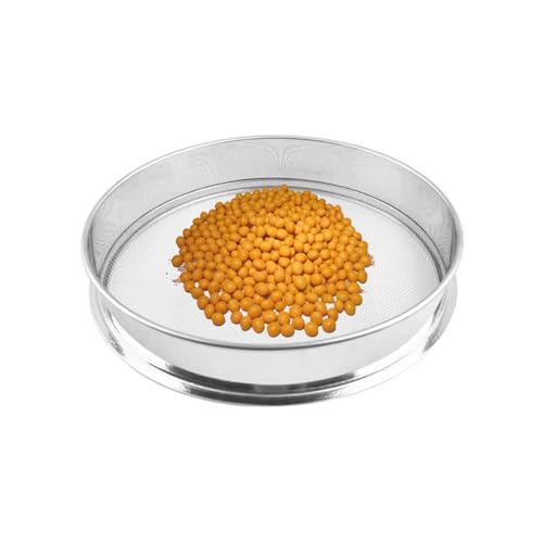 NAKUL Gartensieb,Pollensieb Edelstahl,Testsieb,Fein Siebe,Mehlsieb für Saatgut,Steine,Zuhause,Labor,Durchmesser: 25cm NAKUL Gartensieb,Pollensieb Edelstahl,Testsieb,Fein Siebe,Mehlsieb für Saatgut,Steine,Zuhause,Labor,Durchmesser: 25cm von NAKUL