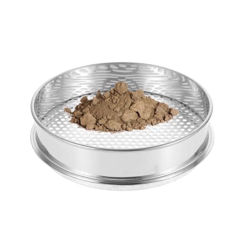 Sandsieb,Gartensieb,Erdsieb Edelstahl Runden,Kompostsieb,Feines Sieb,Durchwurfsieb,Riddle Gartengeräte für Erde und Steine Durchmesser 20 cm/7.8 in von NAKUL