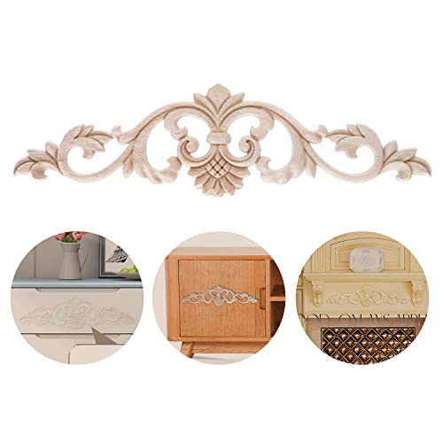 2 Stücke Holz Geschnitzt Ornament Unlackierte Holzapplikationen Holz Skulptur Applique Onlay Holzschnitzerei Applikation für Möbel Dekoration Schrank Fenster Tür Bett Dekor (Stil 4) 2 Stücke Holz Geschnitzt Ornament Unlackierte Holzapplikationen Holz Skulptur Applique Onlay Holzschnitzerei Applikation für Möbel Dekoration Schrank Fenster Tür Bett Dekor (Stil 4) von NAKUPENDA