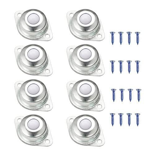 Kugelrollen 8 Stück Möbelrollen Kugellager Transfer Möbelrollen Roller Lenkrollen Nylonkugel für Möbel Transportvorrichtung (12mm Kugeldurchmesser) von NAKUPENDA