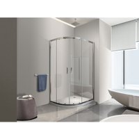 NALA Duschabtrennung aus 6 mm Sicherheitsglas + Duschtasse aus gebogenem ABS im Halbkreis-Angelprofil mit Chrom-Finish, H.190 rechts 80x120 NALA Duschabtrennung aus 6 mm Sicherheitsglas + Duschtasse aus gebogenem ABS im Halbkreis-Angelprofil mit Chrom-Finish, H.190 rechts 80x120 von NALA