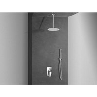 NALA - Duschset 2 Wege Duschkopf Edelstahl Slim 2 mm + Duscharm + Wasseranschluss + Flexschlauch + Handbrause Duschkopf Durchm. 25 cm mit Deckenarm NALA - Duschset 2 Wege Duschkopf Edelstahl Slim 2 mm + Duscharm + Wasseranschluss + Flexschlauch + Handbrause Duschkopf Durchm. 25 cm mit Deckenarm von NALA
