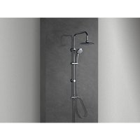 Nala - Duschsäule mit Brückenarm und rundem Nackenduschkopf von NALA