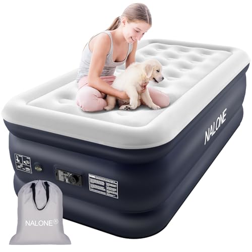 NALONE Luftmatratze 1 Personen,Luftmatratze Selbstaufblasend mit Integrierter Pumpe, Luftbett Selbstaufblasend in 3 Minuten, Aufblasbare Matratze für Camping & Heimgebrauch 197x100x46cm 228kg MAX von NALONE