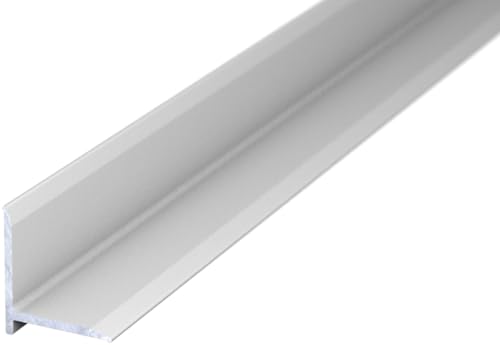 (10,36EUR/m) NALine Abschlussprofil | 15 x 13 x 1000 mm | silber eloxiert | Innenwinkel Treppenbelag | Bodentiefe Fenster oder Balkon Abschluss | Sockelprofil | Wandabschlussleiste von NALine