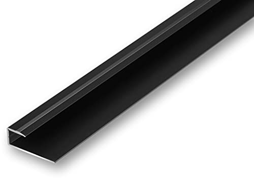 (12,55EUR/m) Einschubprofil von 9-11 mm Belagstärke 1180 mm lang schwarz Abschlussprofil für Hartböden U-Profil von NALine