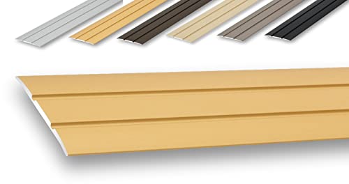 (11,66 EUR/m) Übergangsprofil 38 x 1700 mm goldfarben selbstklebend flach Nahtdeckprofil Dehnungsfugenprofil Abdeckleiste Übergangsleiste von NALine