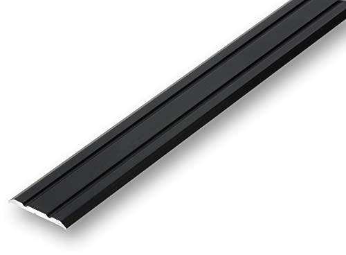 (11.40EUR/m) Übergangsprofil 25 x 1500 mm schwarz selbstklebend flach | Ausgleichsprofil | Nahtdeckprofil | Laminat Türprofil | Alu Leiste von NALine