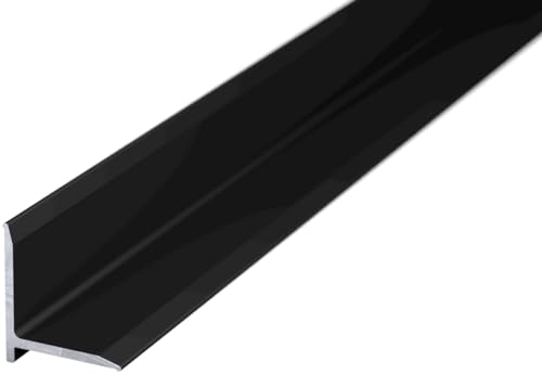 (12,83EUR/m) NALine Abschlussprofil | 15 x 13 x 1000 mm | schwarz Pulverbeschichtet | Innenwinkel Treppenbelag | Bodentiefe Fenster oder Balkon Abschluss | Sockelprofil | Wandabschlussleiste von NALine